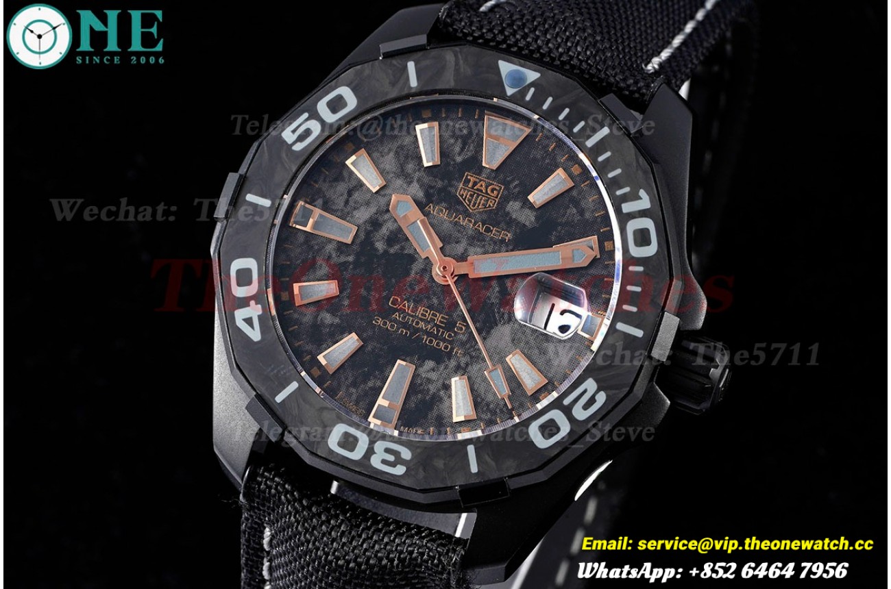 Aquaracer Caliber 5 41mm DLC/TI/NY Gold TARF SW200