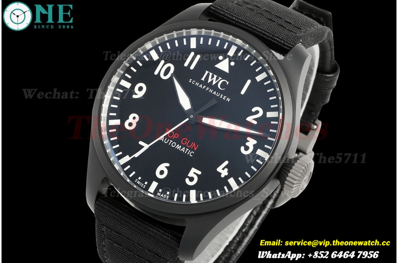 Big Pilot Top Gun 43mm Cer/LE Black Dial M+ 8N24