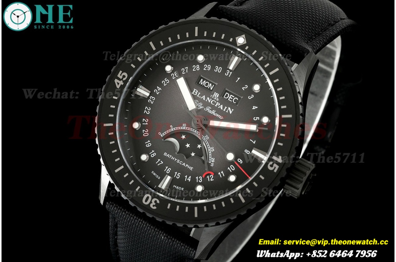 Fifty Fathoms 5054 43.6mm Cer/NY Black Dial DDDF A6654
