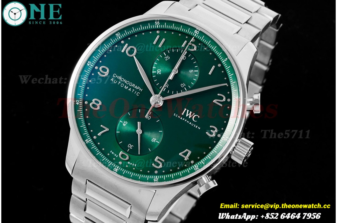 Portuguese Chrono 41mm SS/SS Green/Num ZF A69355