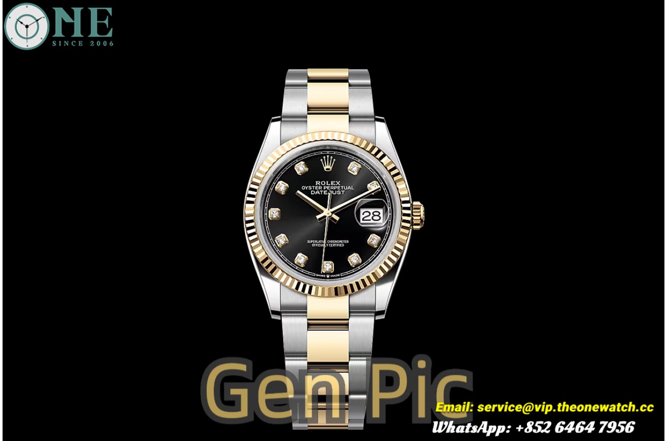 Datejust 126233 36mm Oys SS/YG Black/Dia VSF V2 DD3235(Weighted Approx.116g)