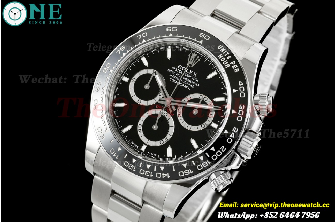 Daytona 126500 40mm SS/SS Black/Stk WDF JH4131 (Free Sprung)