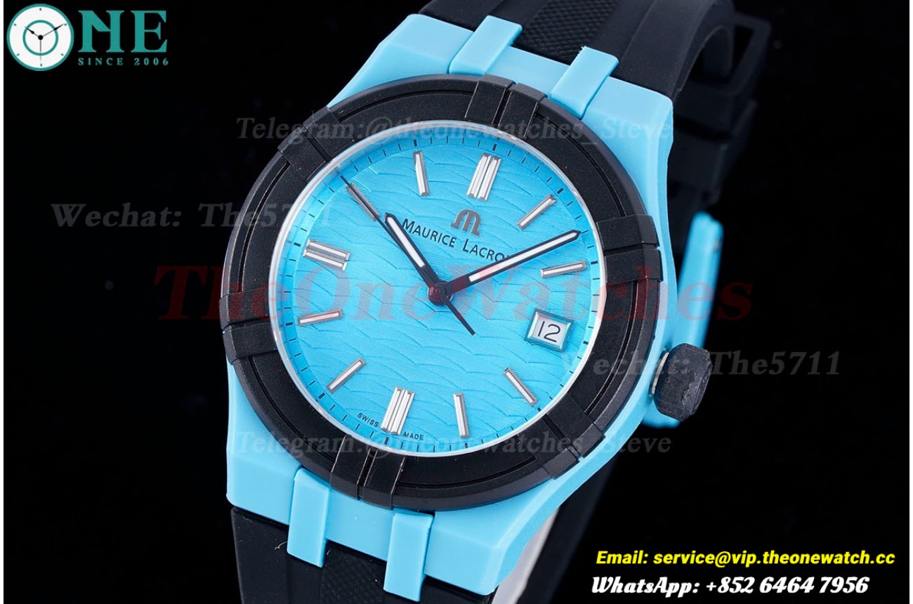 Aikon 40mm Blue Dial On Rubber Strap Ronda515