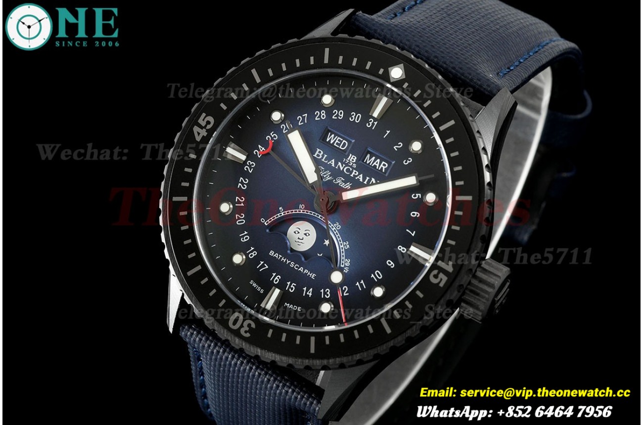 Fifty Fathoms 5054 43.6mm Cer/NY Blue Dial DDDF A6654