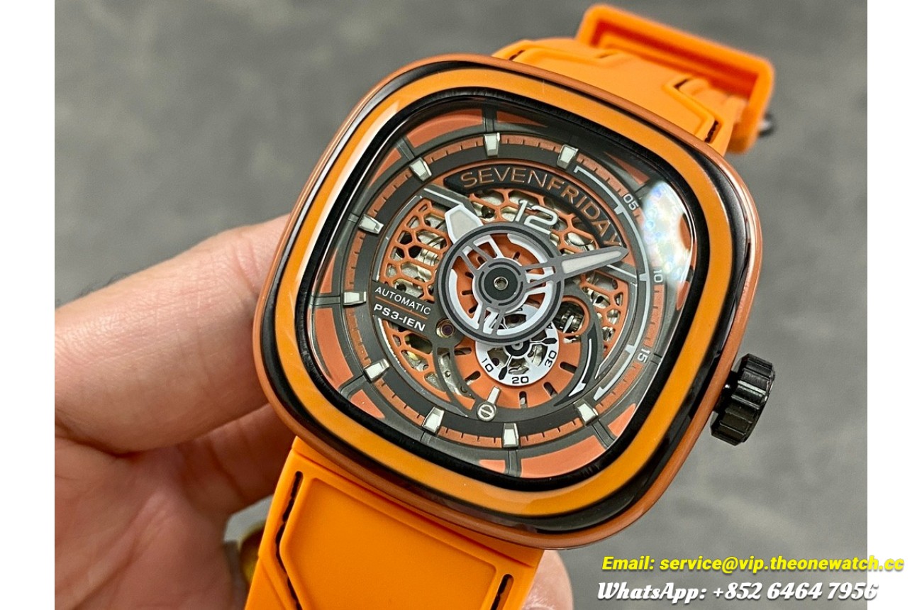 SevenFriday PS3/03 47mm PVD/LE Sketelon Dial SF MY82s7