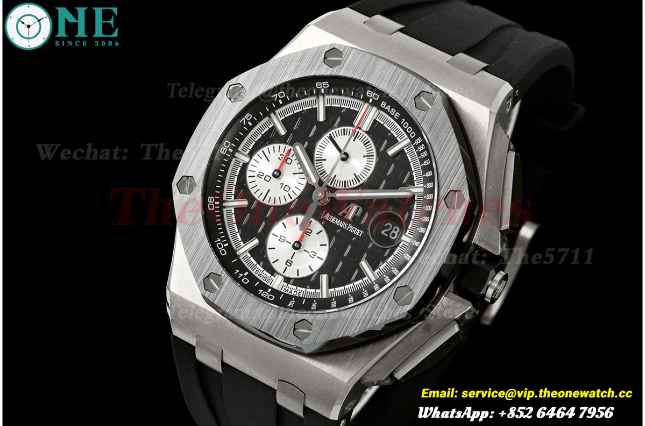 Royal Oak Offshore 26400SO 44mm SS/RU Black Dial JF A3126