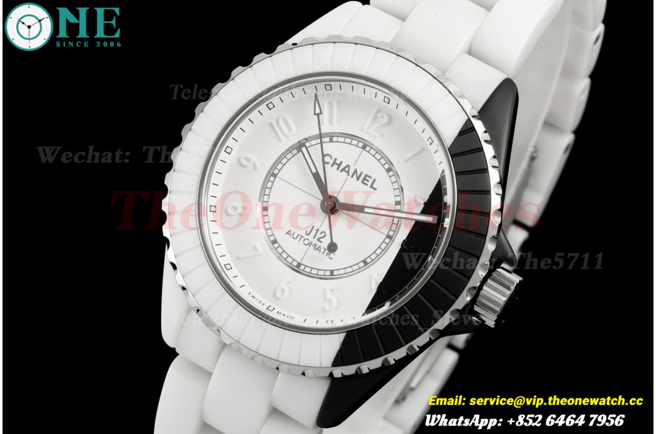 J12 38mm White Ceramic/Cer White/Black Dial HTF A12.1