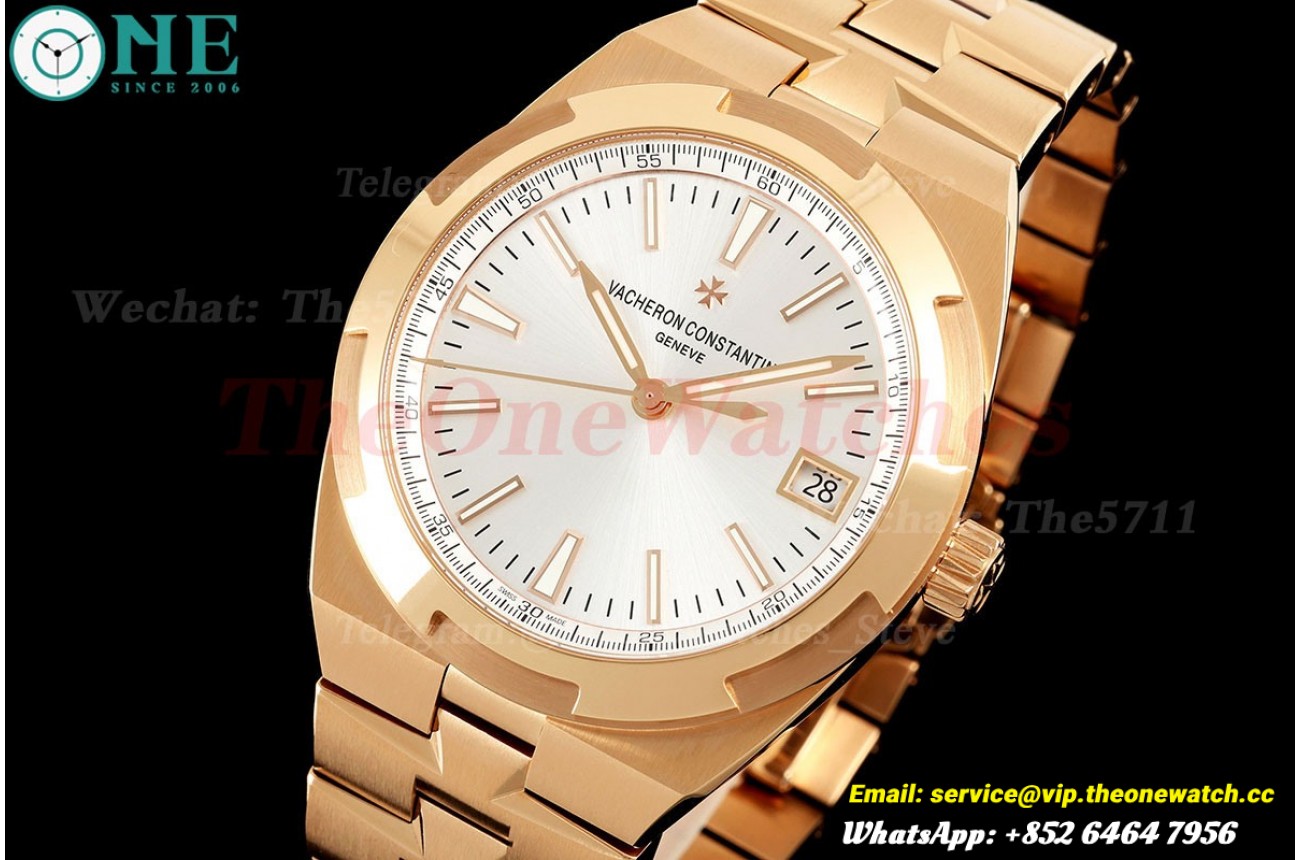 Overseas 4500V 41mm RG/RG White Dial ZF A5100