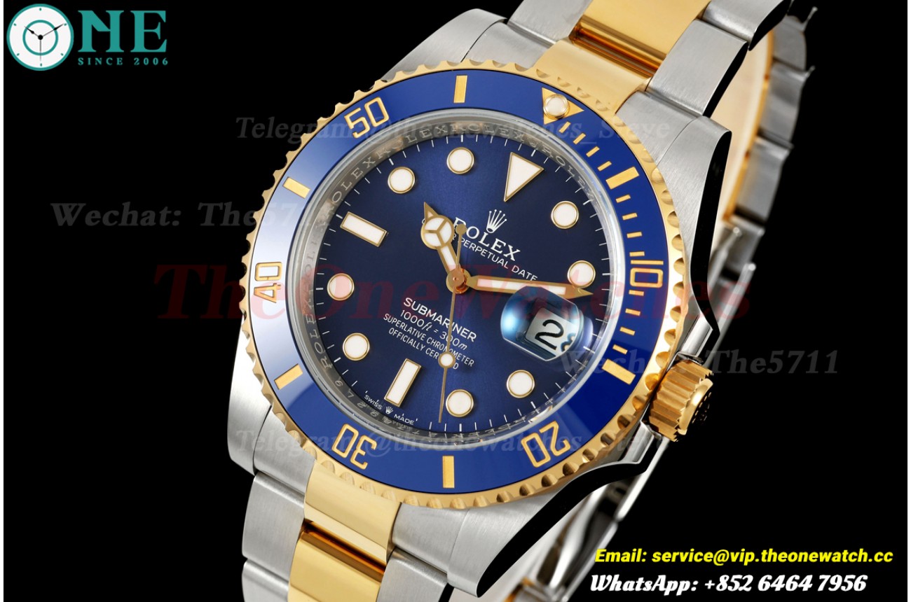 Submariner 126613LB 41mm SS/YG Blue Dial WDF JH3235 (Weighted Approx.155g) (Free Sprung)