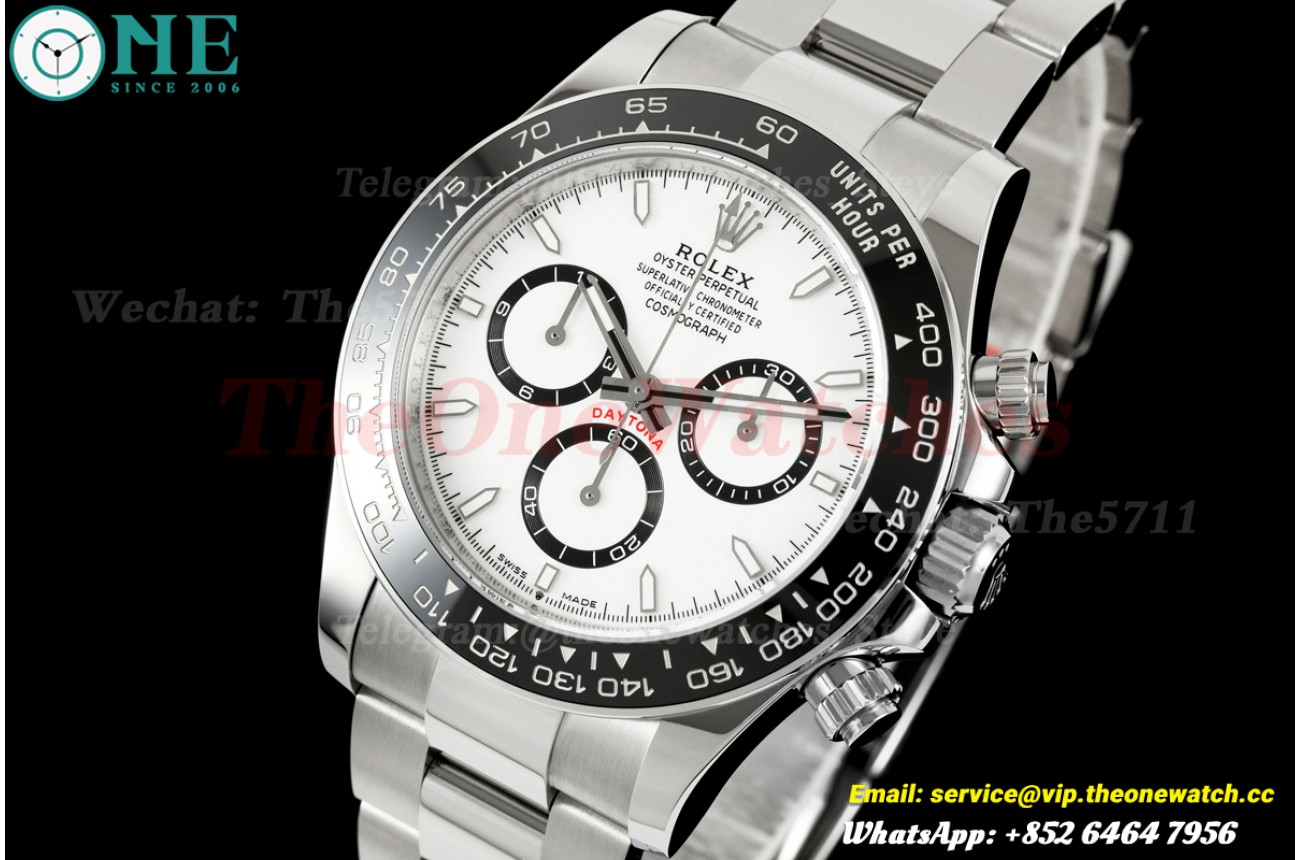 Daytona 126500 40mm SS/SS White/Stk WDF JH4131 (Free Sprung)