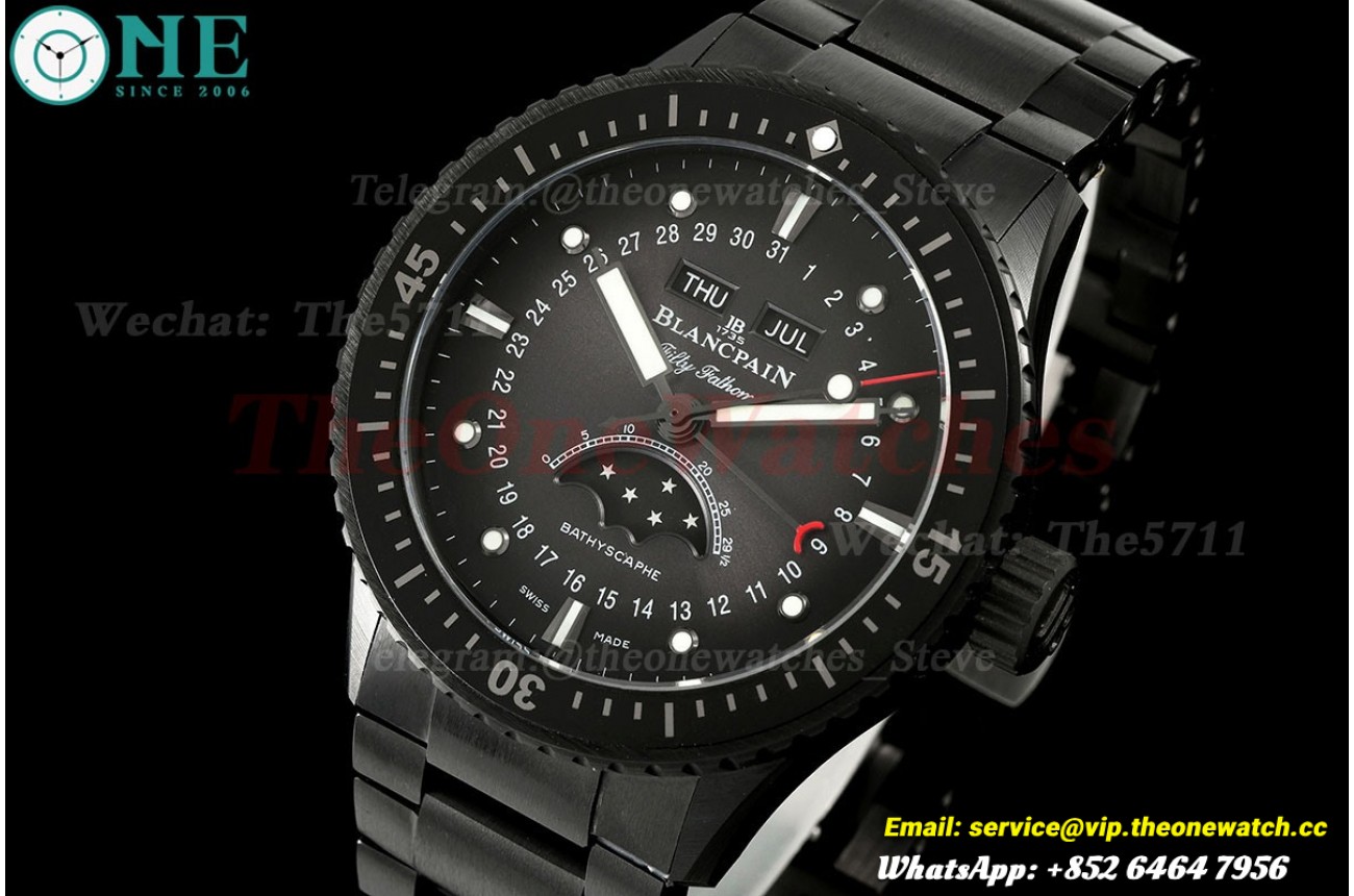 Fifty Fathoms 5054 43.6mm Cer/Cer Black Dial DDDF A6654