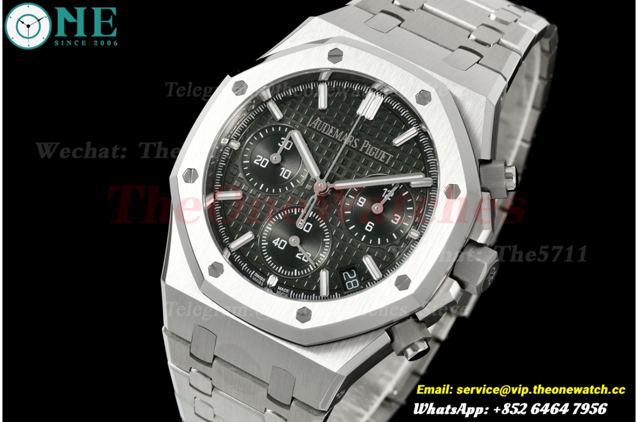 Royal Oak Chrono 26240ST 41mm SS/SS Green Dial OCTA SH4401 (Free Sprung)