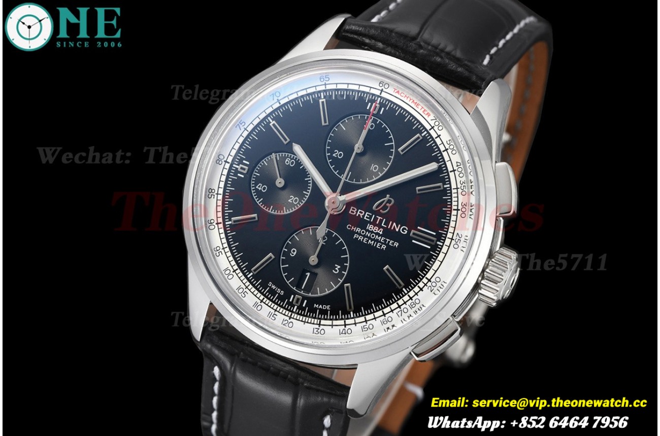Premier Chronograph 42mm SS/LE Black Dial BLSF A7750