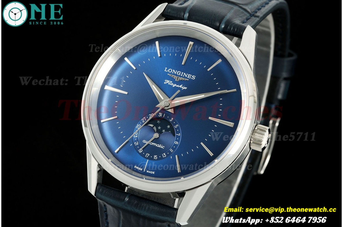 Flagship Heritage Moonphase 38.5mm SS/LE Blue Dial APSF A2892