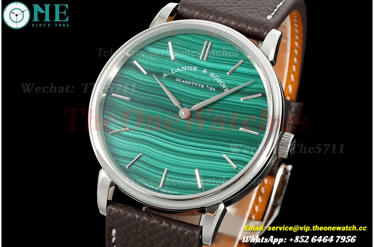 Saxonia Thin 39mm SS/LE Green Malachite Dial F8F A2892