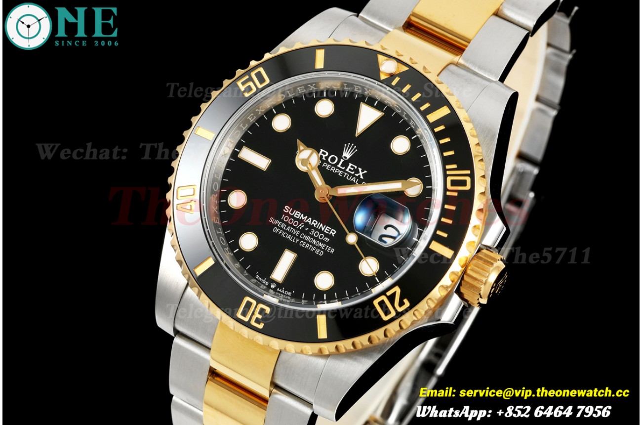 Submariner 126613LN 41mm SS/YG Black Dial WDF JH3235 (Weighted Approx.155g) (Free Sprung)