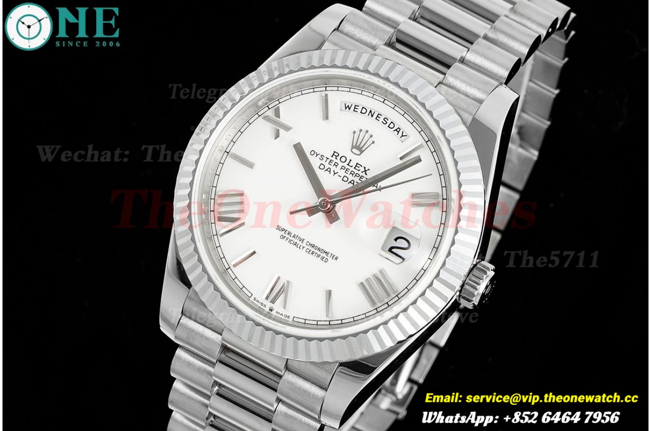 DayDate 228239 40mm SS/SS O White/Rmn JDF V4 VR3255 (Gain Weight)