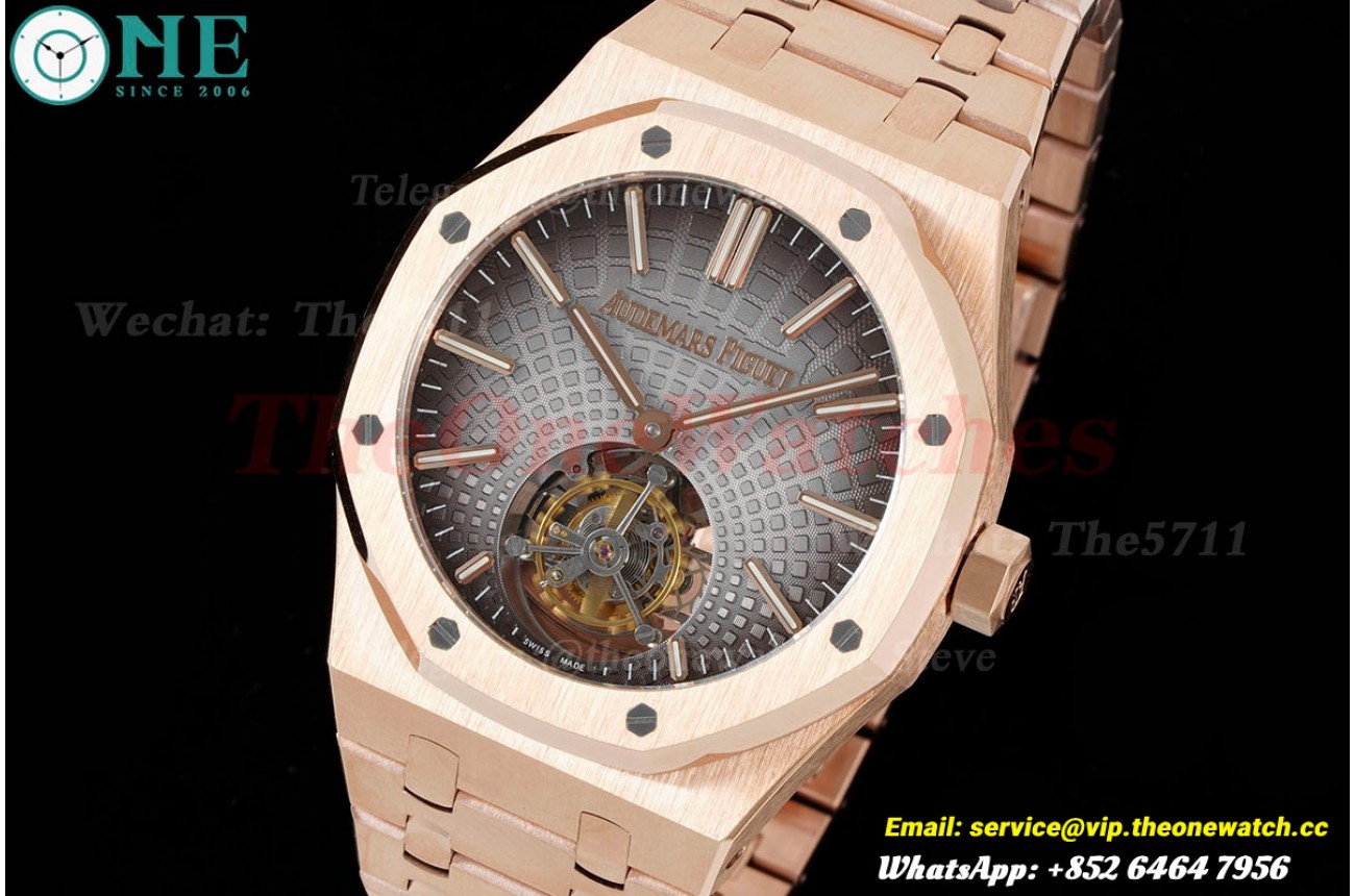 Royal Oak Tourbillon 41mm RG/RG Grey/Stk R8F V2 Flying Tourb