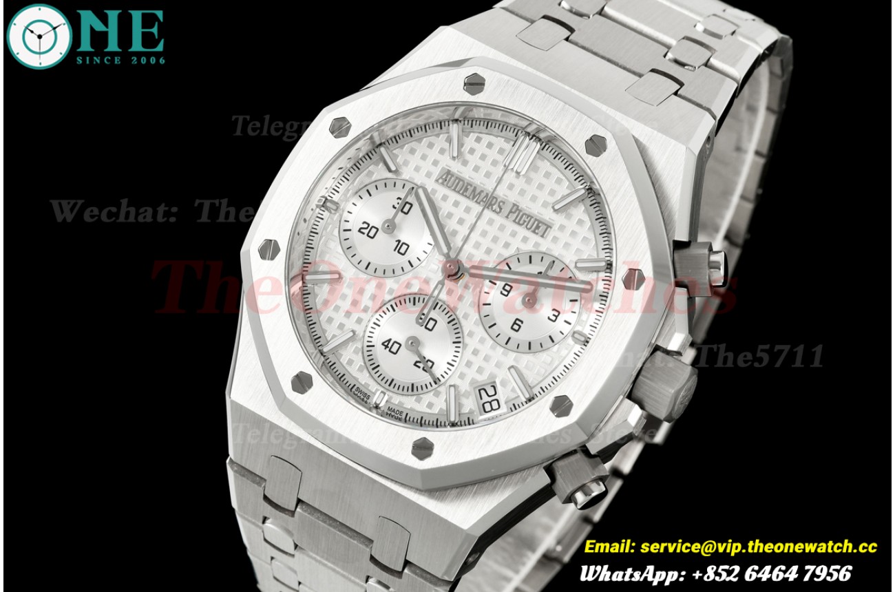 Royal Oak Chrono 26240ST 41mm SS/SS White Dial OCTA SH4401 (Free Sprung)