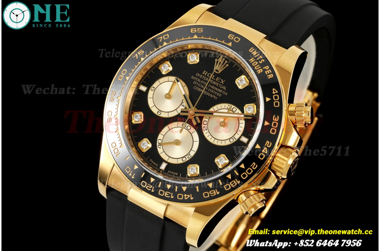 Daytona 126518 40mm YG/RU Black/Dia WDF JH4131 (Free Sprung)
