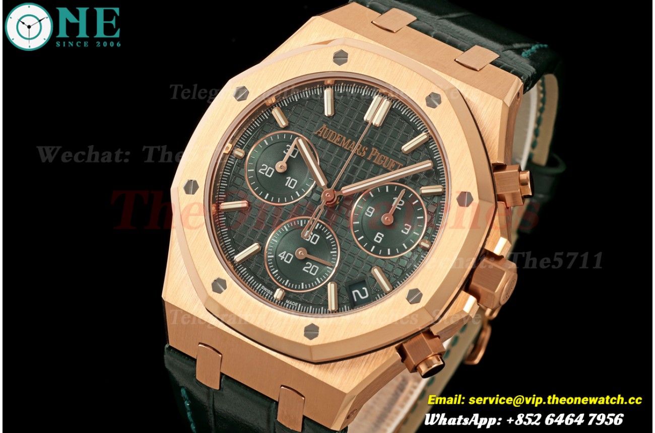 Royal Oak Chrono 26240OR 41mm RG/LE Green Dial DDF DD4401 (Weighted Approx.158g)