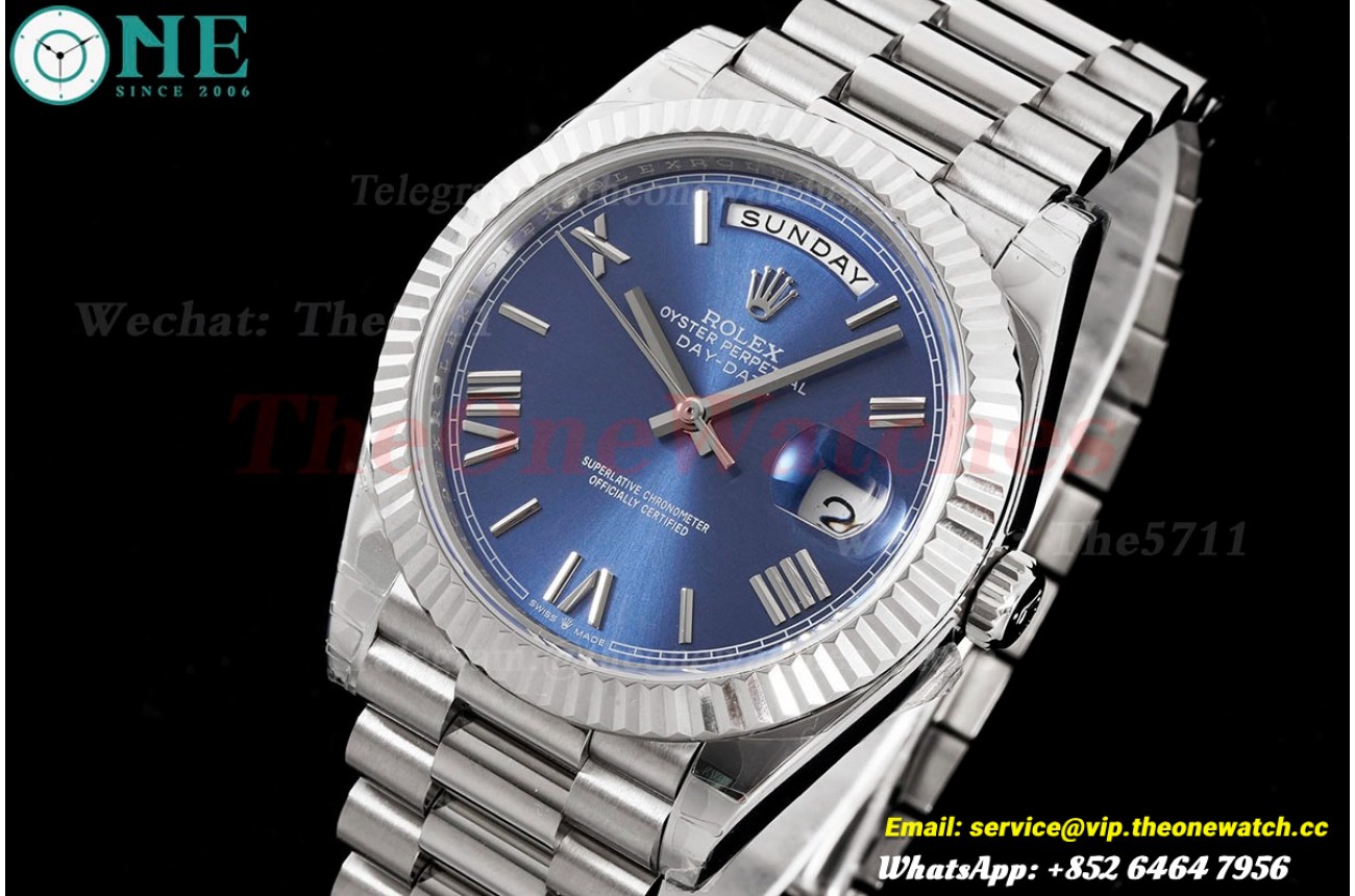 DayDate 228239 40mm Pres SS/SS Blue Dial GSF A3255 (Tungsten Heavy Version)