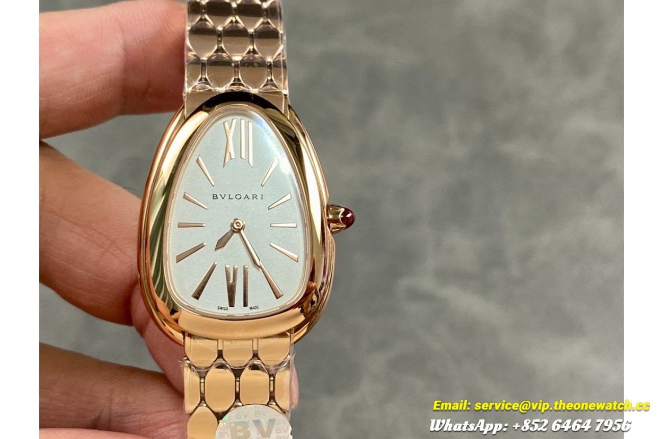 Serpenti Seduttori 33mm RG/RG White Dial BVF Swiss Qtz