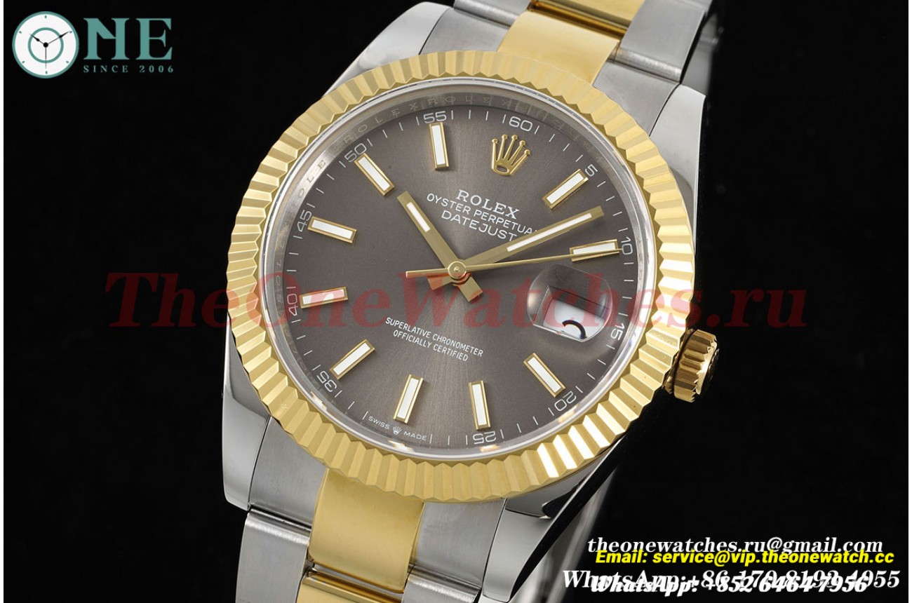 Datejust 126333 41MM Oyster 904L Grey/Stk YG/SS GMF VR3235