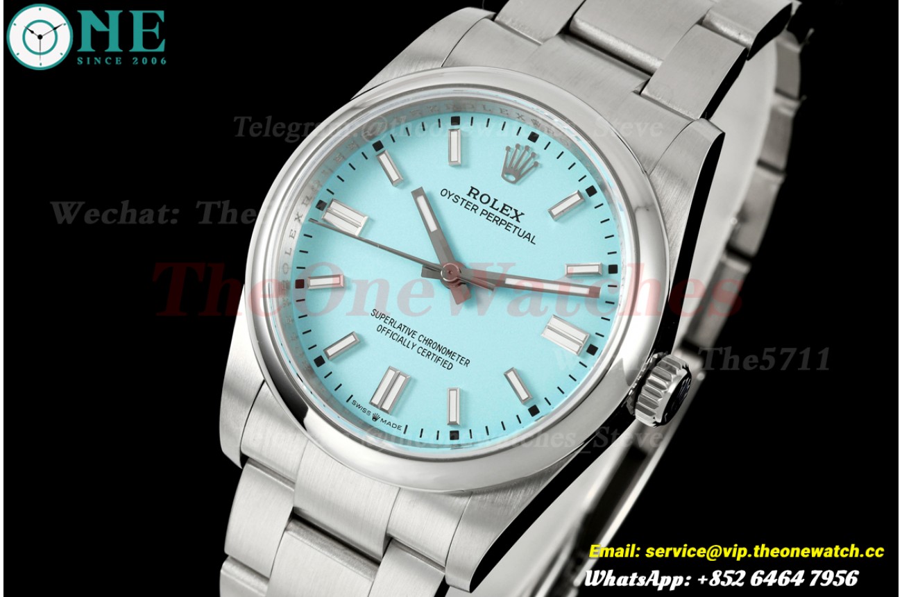Oyster Perpetual 126000 36mm SS/SS Ice Blue Dial QF JH3230 (Free Sprung)