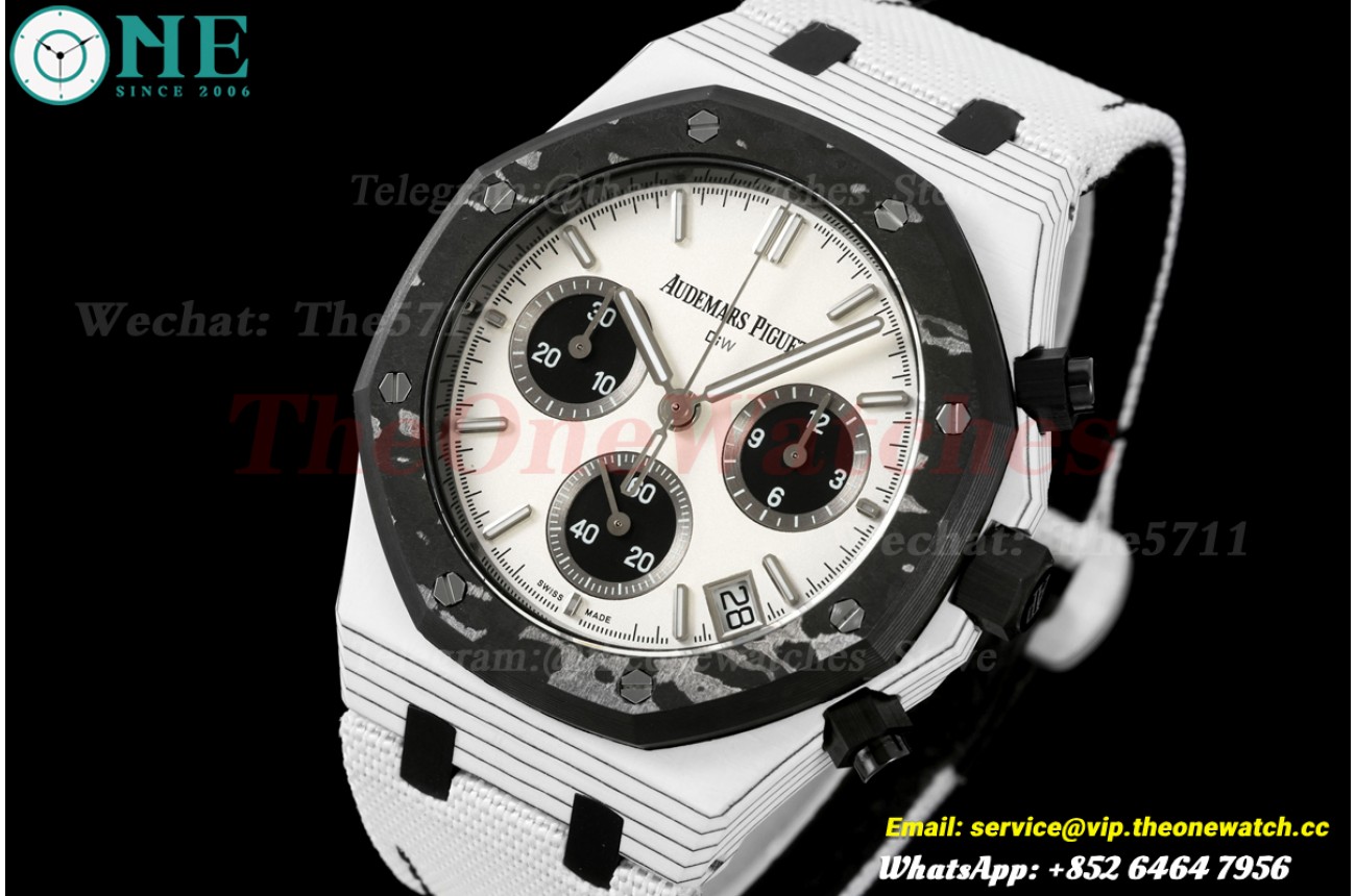Royal Oak Chrono DIW 26240 41mm Quartz Fiber/NY White Dial APF SH4401