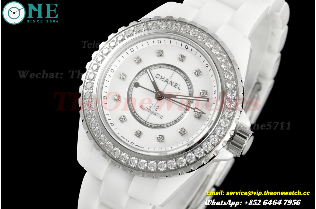 J12 33mm Dia Ceramic/Cer White Dial HTF A12.2