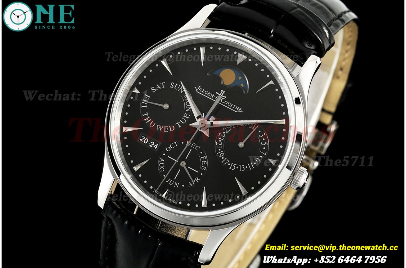 Master Ultra Thin Perpetual Calendar 39mm SS/LE Black Dial VRF A868(Gold Moonphape)