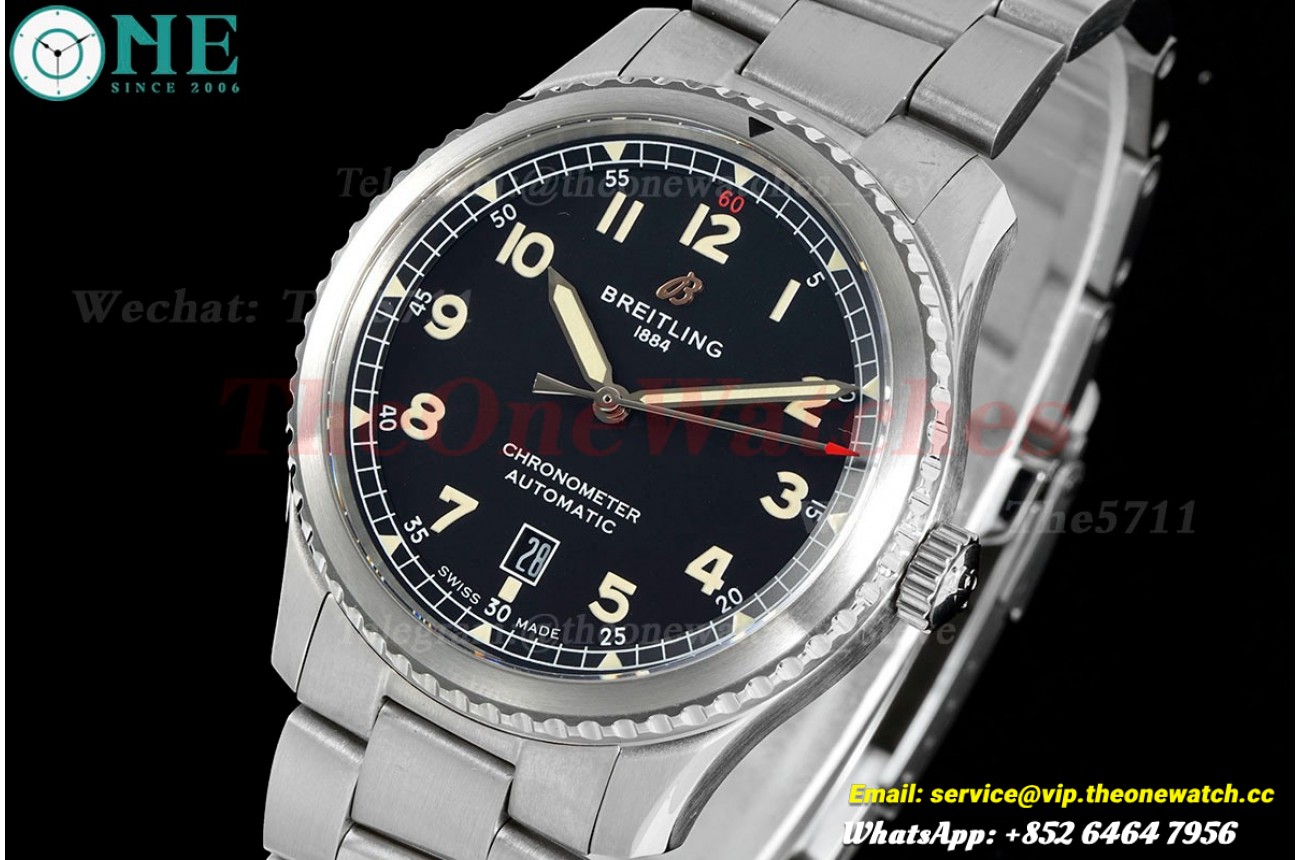 Aviator 8 41mm SS/SS Black Dial TF A2824