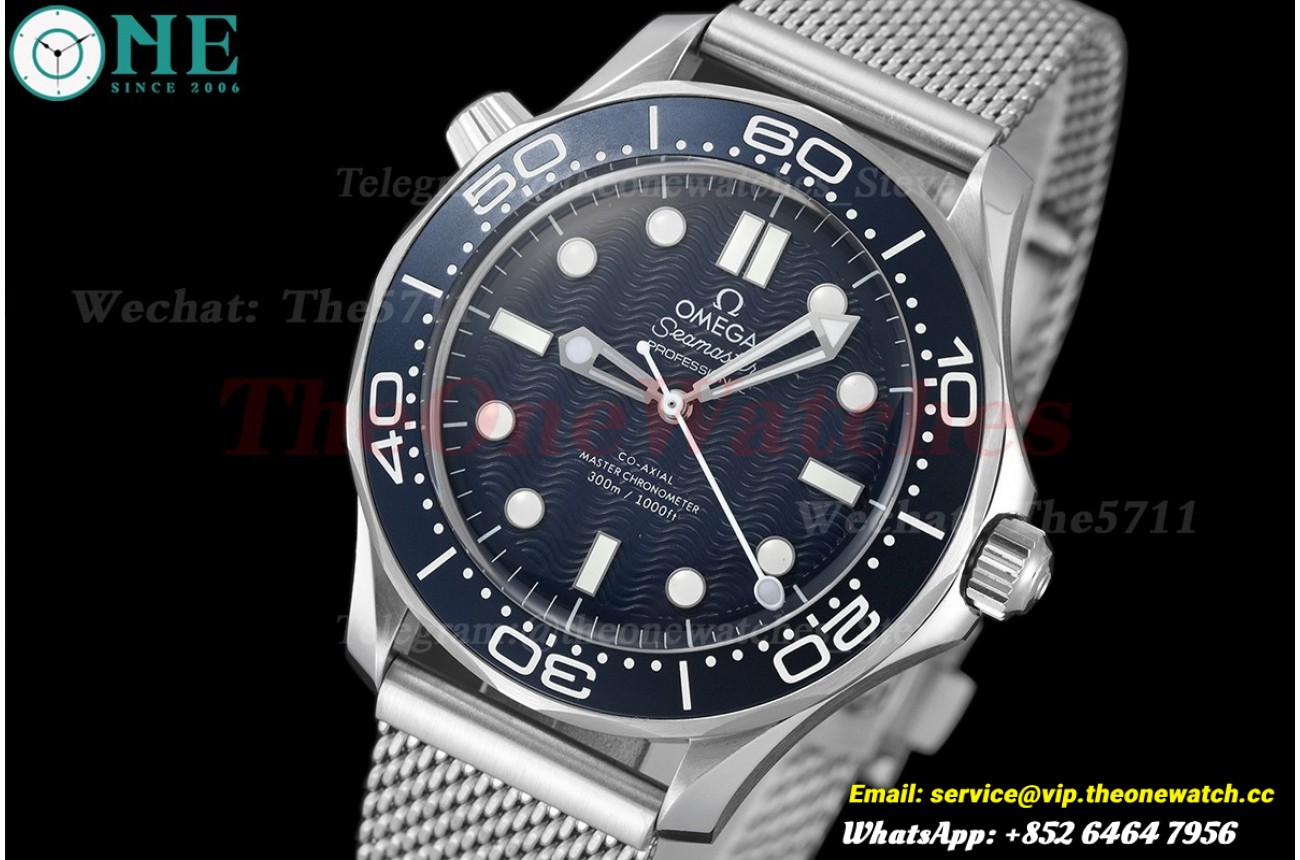 Seamaster 300m James Bond 60th 42mm SS/SS Blue Dial BLSF A8806 Mod