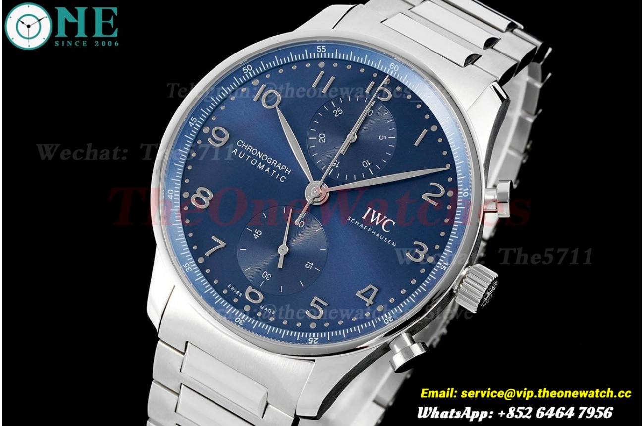 Portugueser Chrono 41mm SS/SS Blue/Num AZF A69355