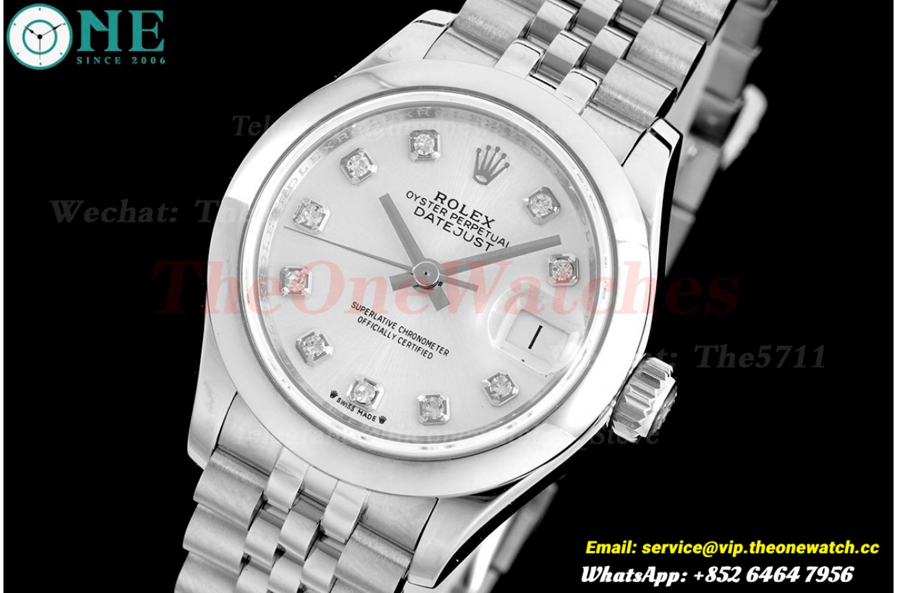 Datejust Ladies 28mm SS/SS Silver/Dia TWS NH05
