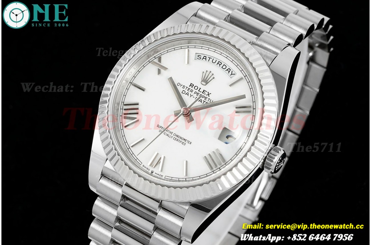 DayDate 228239 40mm Pres SS/SS White Dial ARF VR3255