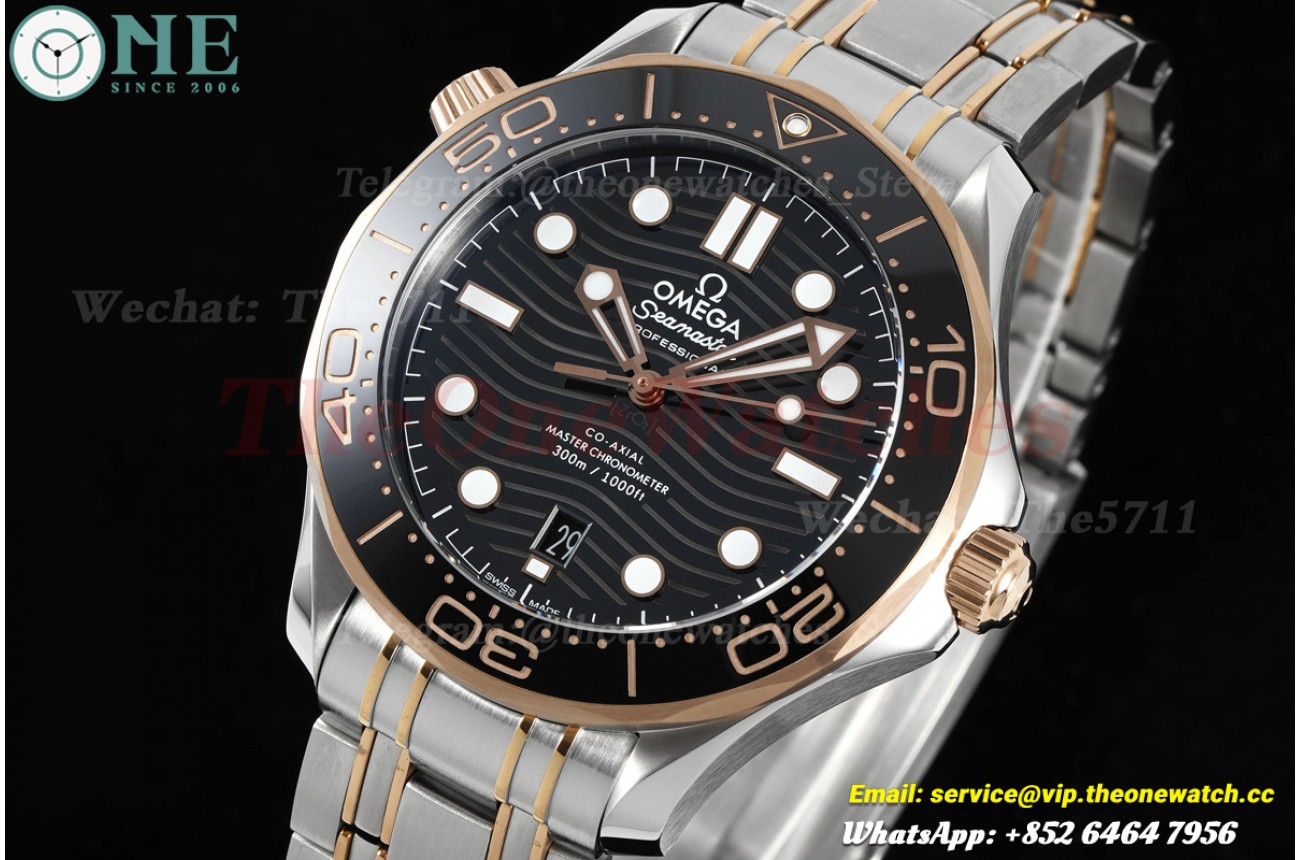 Seamaster 300m 2019 42mm RG/SS Black/Dot Dial ORF OR8800 Super Clone