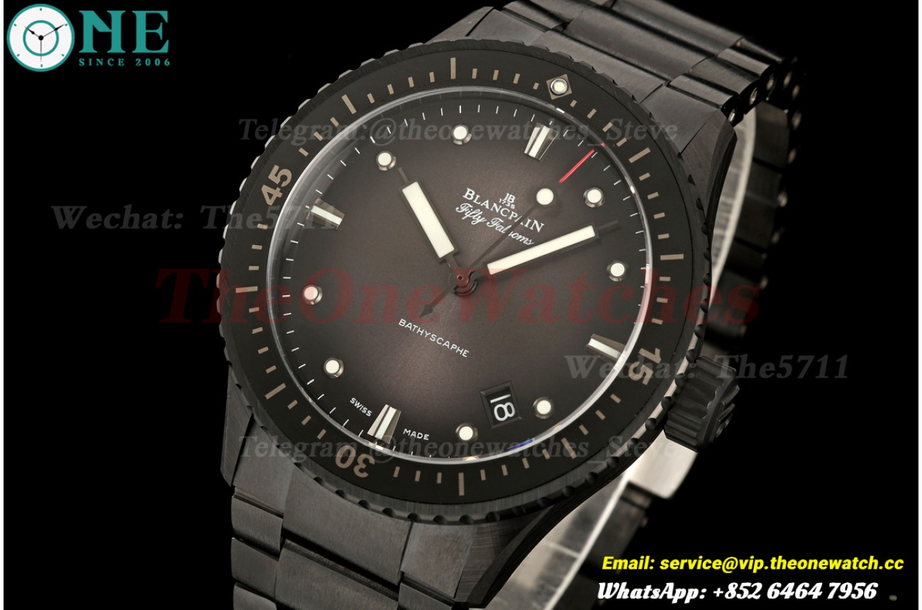 Fifty Fathoms 5000 43.6mm Cer/Cer Grey Dial DDDF A1315