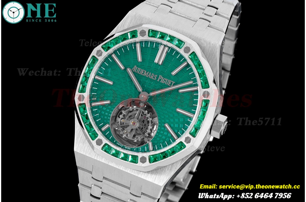 Royal Oak Tourbillon Dia 41mm SS/SS Green/Stk R8F V2 Flying Tourb