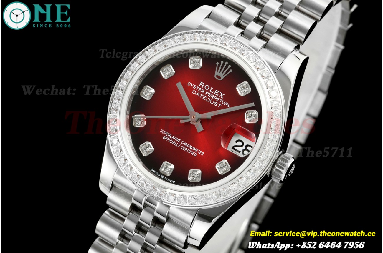 Datejust 278384 31mm Jub Dia SS/SS Red/Dia GMF A2824
