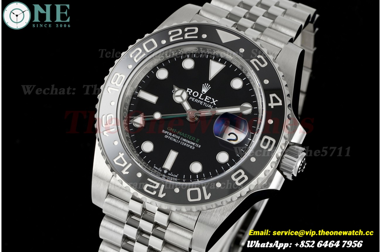 GMT Master II 126710 Bruce Wayne 40mm Jub SS/SS Black Dial Clean Plus JH3285