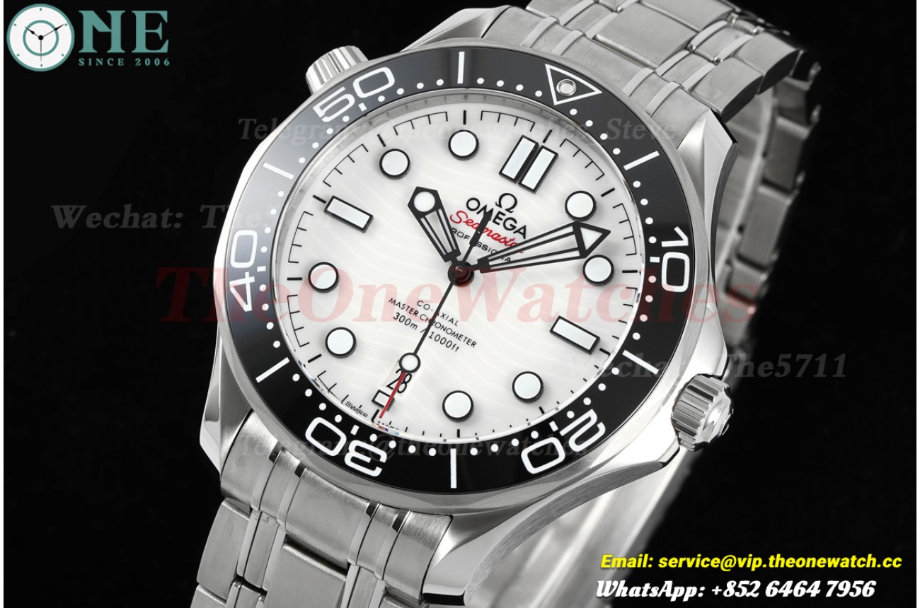 Seamaster 300m 42mm SS/SS White/Dot Dial ORF OR8800 Super Clone