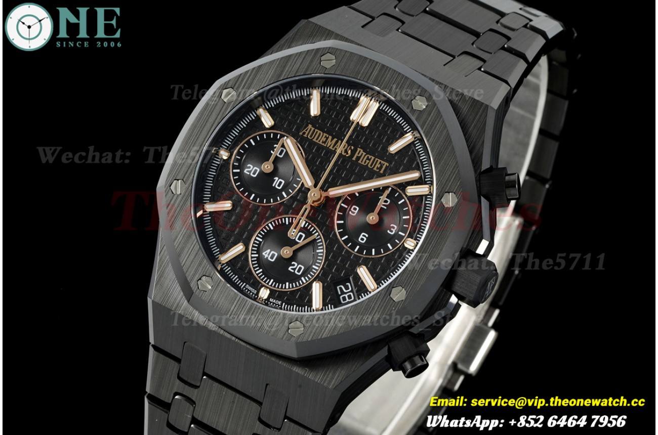 Royal Oak Chrono 26240CE 41mm Ceramic/Cer Black Dial ZF SH4401(Free Sprung)