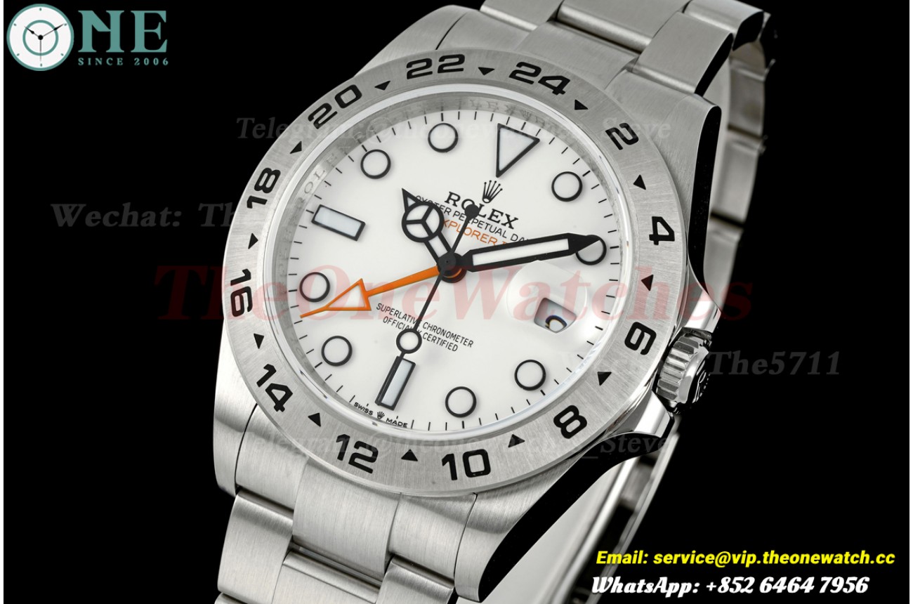 Explorer II 226570 42mm SS/SS White Dial QF JH3285 (Weighted Approx.163g)(Free Sprung)