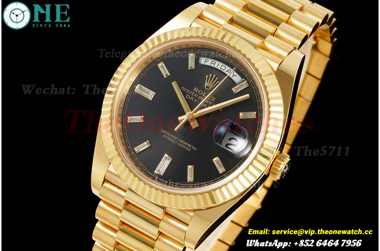 DayDate 228238 40mm Pres YG/YG Black Dial ARF VR3255