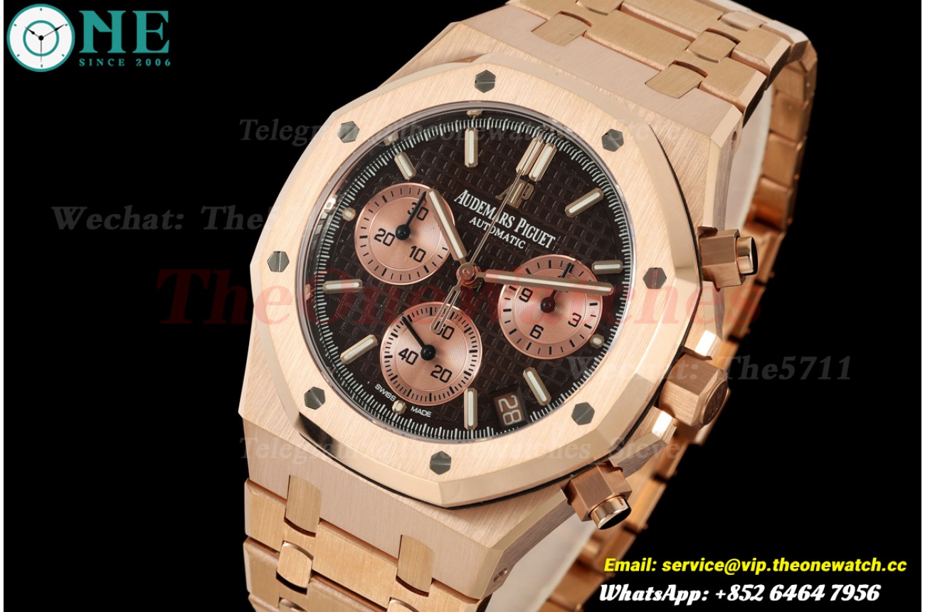 Royal Oak Chrono 26240OR “50th Anniversary” 41mm RG/RG Brown Dial DDF DD4401 (Weighted Approx.205g)