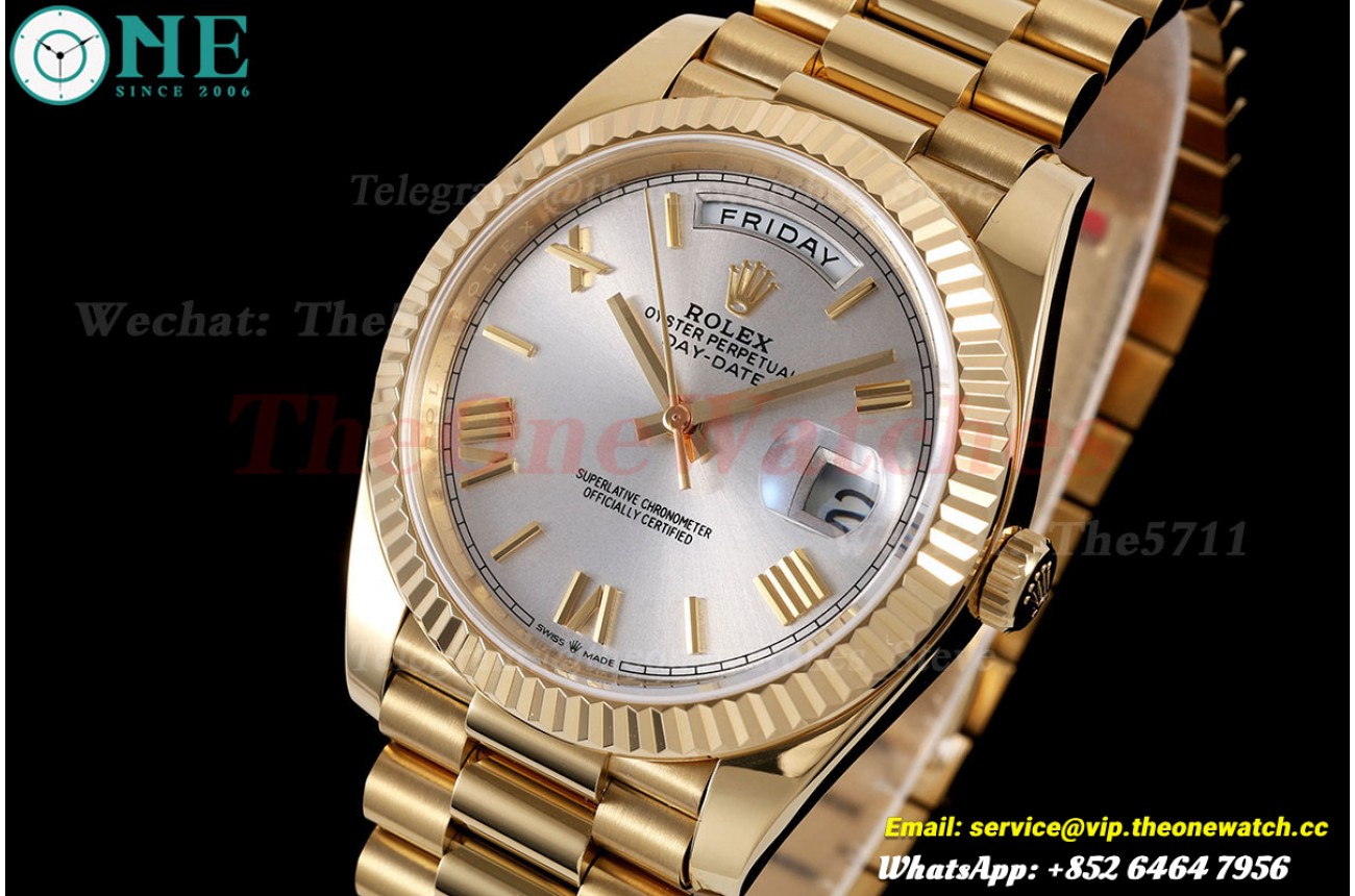 DayDate 228238 40mm YG/YG Silver/Rmn TMF VR3255 (Gain Weight)