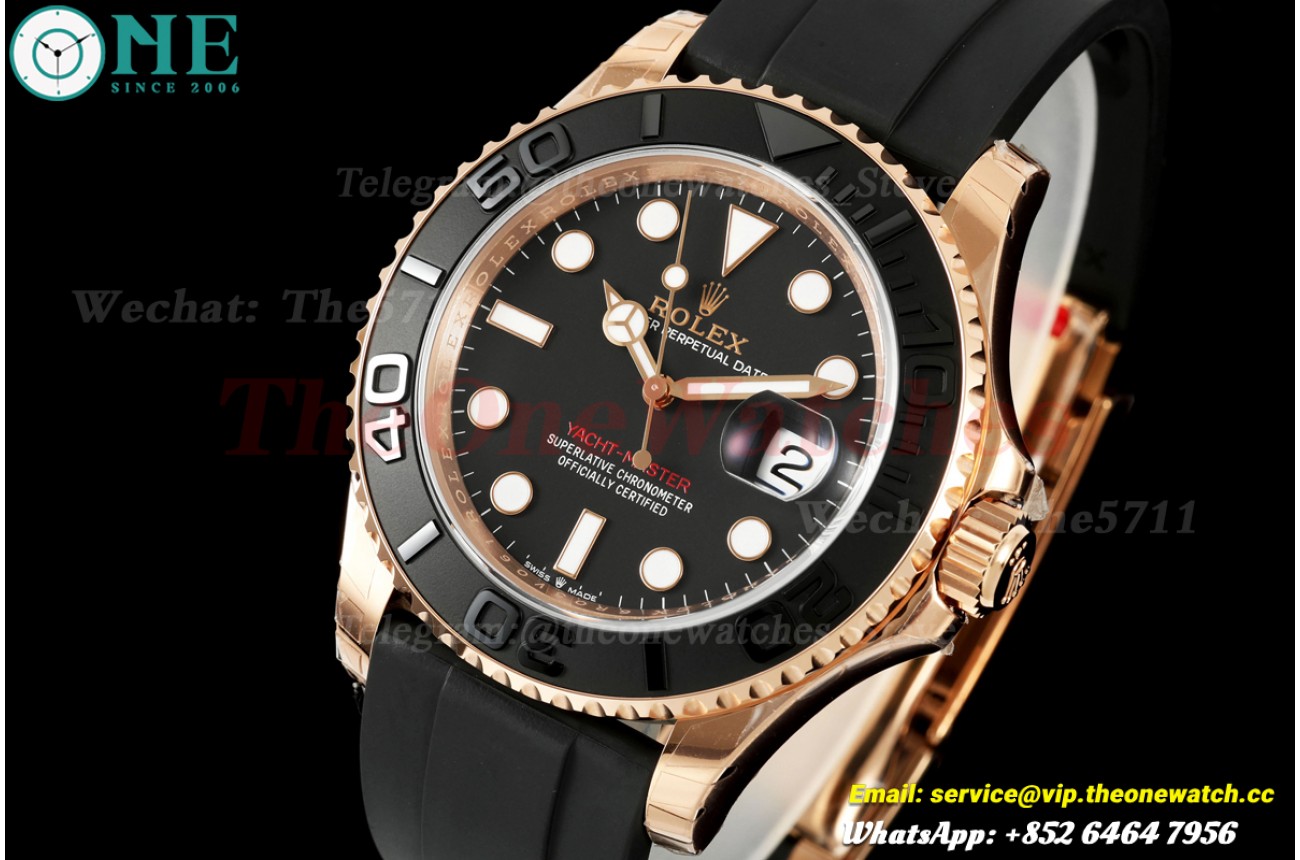 Yacht-Master 126655 40mm RG/RU Black/Dot VSF DD3235 (Weighted Approx.129g)
