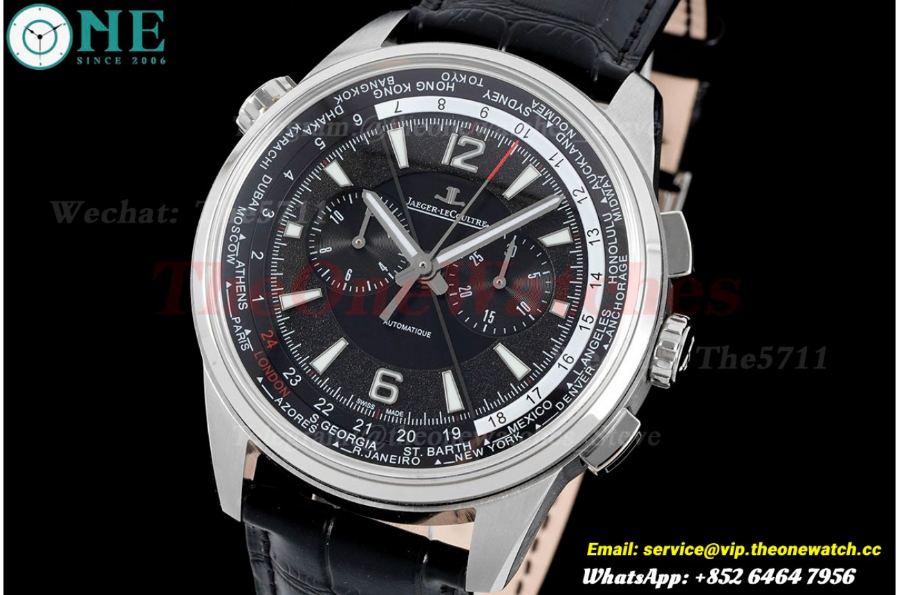 Polaris World Time Chrono SS/LE Black HKF A7750